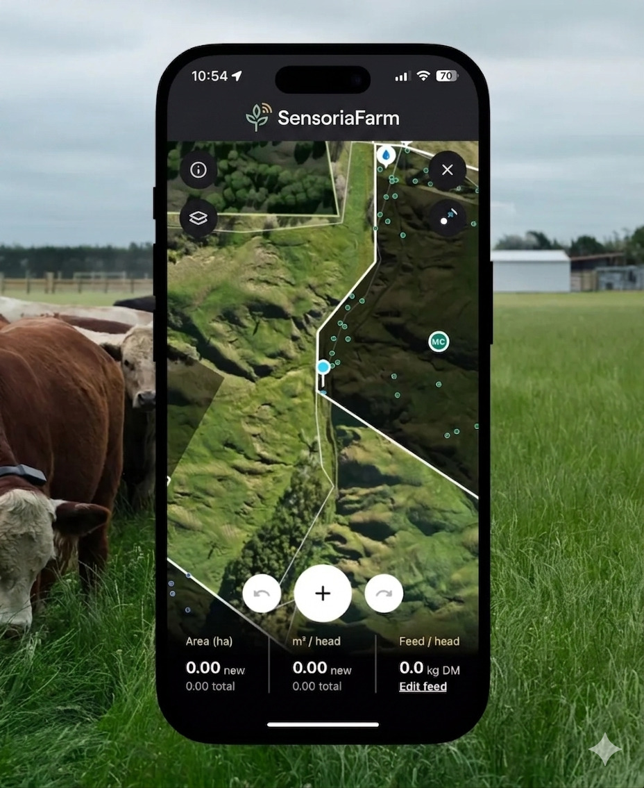 Interfaz de app con cercas virtuales